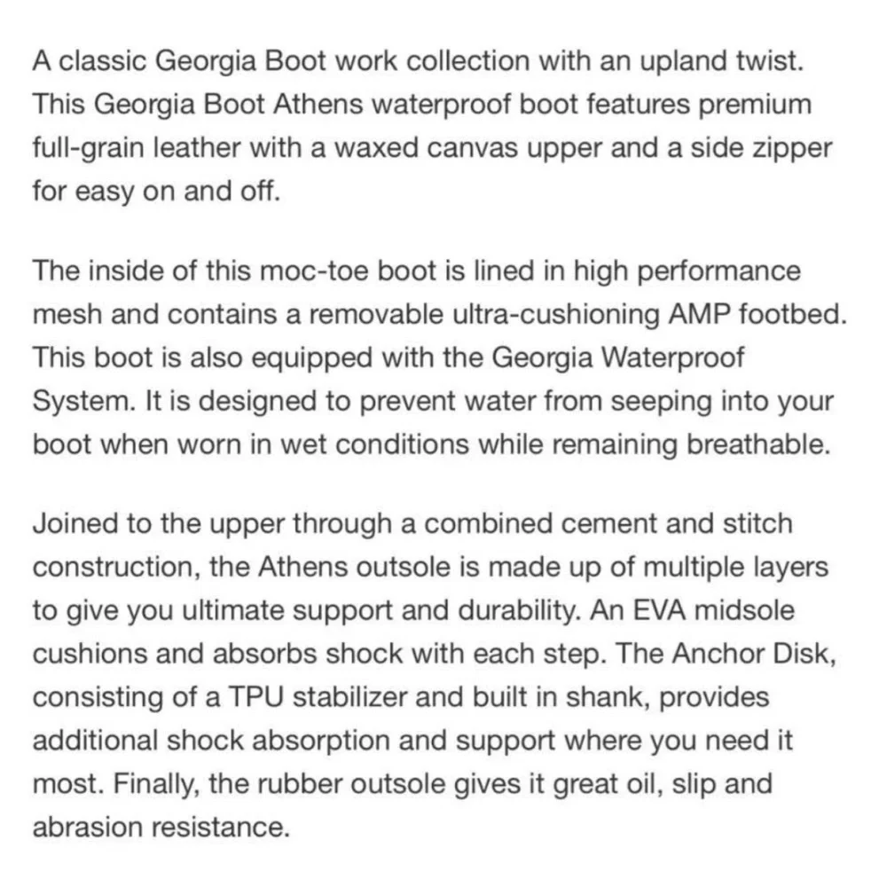 Georgia Boot Brown and Tan Leather Boots 8M